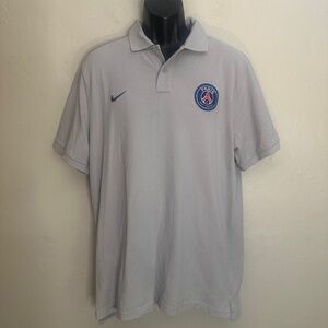 NIke Paris Saint Germain Polo XL Gently worn 100% cotton embroidered 23" armpits